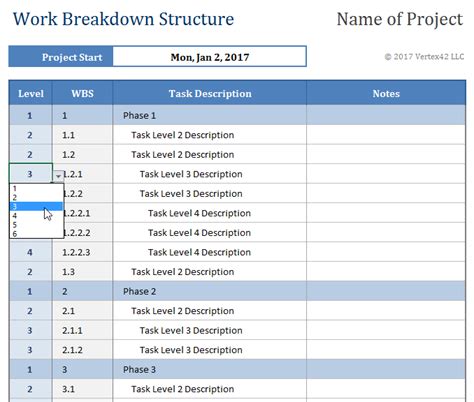 The best way to solicit estimates from the team is to ask team members to make their consensus isn't necessarily built around accuracy, but can reflect circumstantial issues such as the. Download a Work Breakdown Structure Template from Vertex42 ...