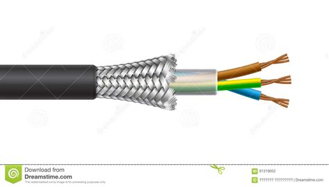 Estructura Del Cable Multifilar Del Poder Ilustración Del Vector