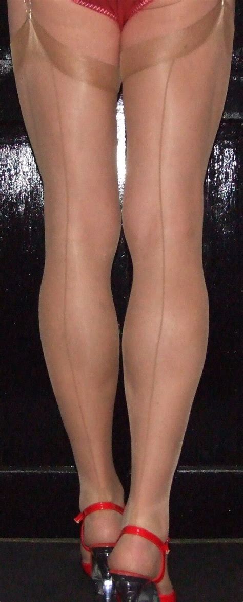 Fantastic Denier Ultra Sheer Natural Tan Cuban Heel Seamed Stockings