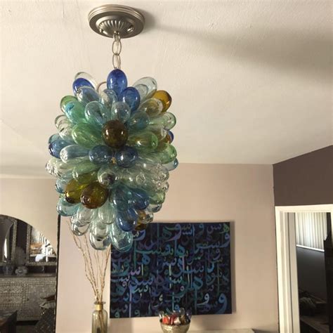 Colorful Balloon Shape Handblown Glass Light Fixture Chairish