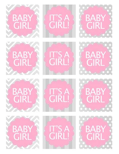 Your baby is on its way! Baby Girl Shower Free Printables | Baby shower labels ...