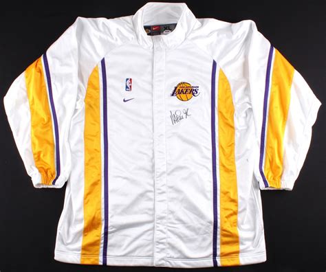 Nike mens baseball zip warm up jacket vintage 80s. Magic Johnson Signed Lakers Warm-Up Jacket (PSA COA ...