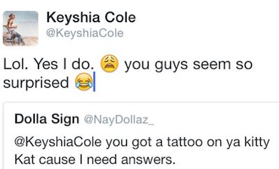 Add keyshia cole tattoo to your ignore list: NIGERIAN TOP SECRET: TF? Keyshia Cole gets bikini line ...