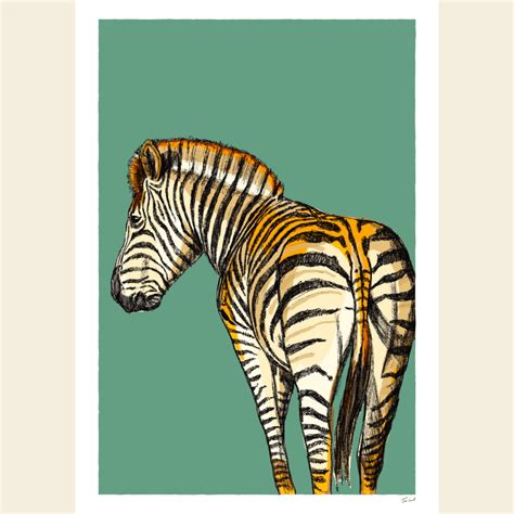 Zebra Animals Modern Art Print Contemporary Art Giclee Etsy
