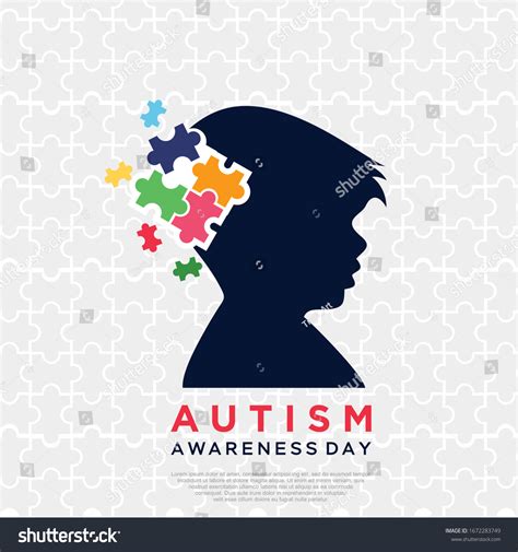 Vector World Autism Awareness Day Poster Stock Vector Royalty Free