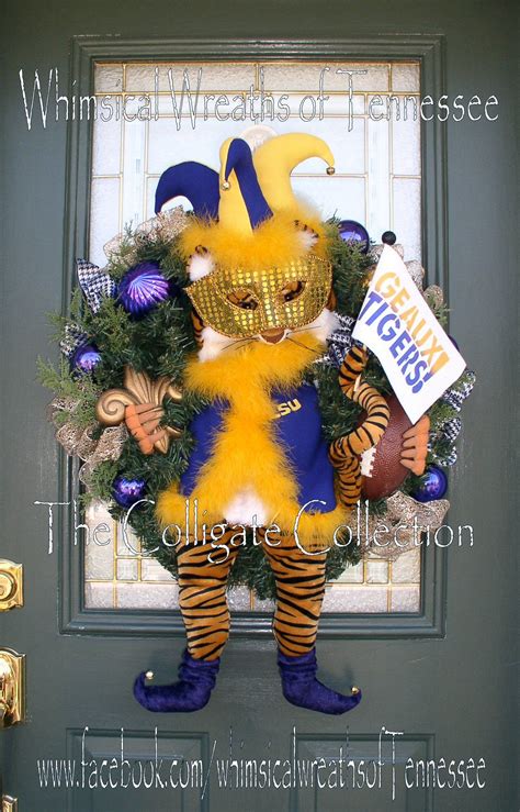 Mike The Tiger Is Ready For Mardi Gras Dressed In His Lsu Colors And