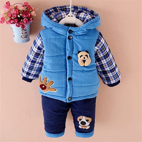 New 2018 Baby Boys Winter Clothing Suit Set Warm Down