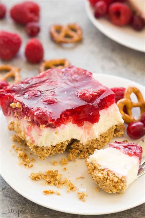 Cranberry Raspberry Pretzel Salad Dessert Video