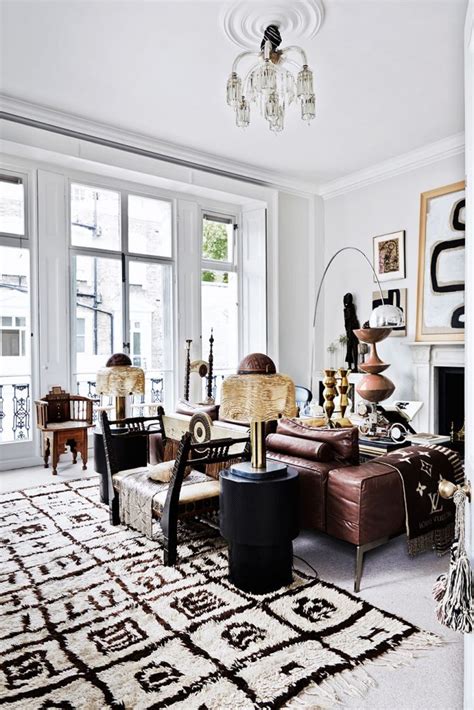Home decor, curtains, magasins de stores, tringles, cover window, rideaux, drapery & upholstery. Malene Birger's Sophisticated London Home