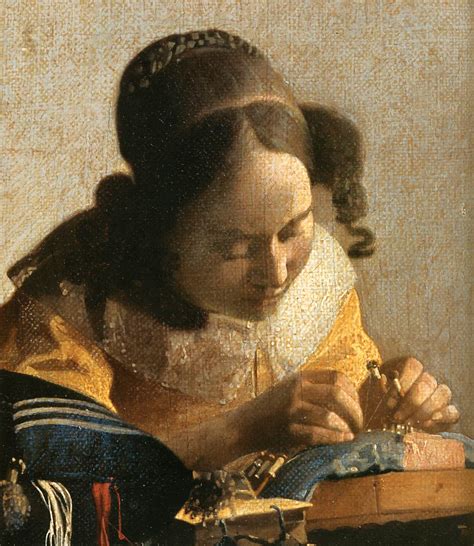 The Lacemaker Detail By Vermeer Johannes