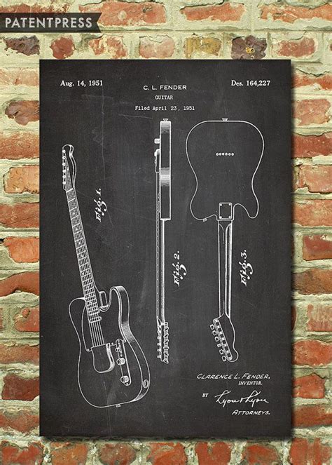 Electric Guitar Decor Fender Guitar Poster Fender Guitar Etsy