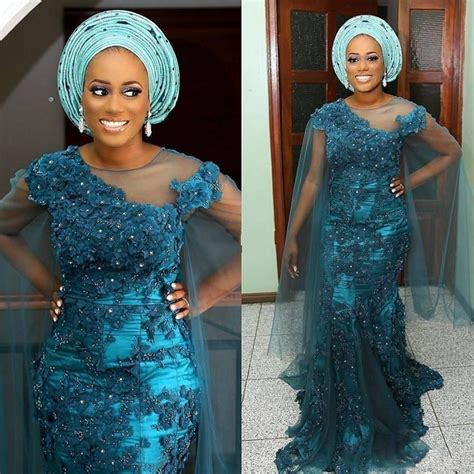 Elegant South Africa Mermaid Evening Dress Plus Size Tulle Sleeves Lace Appliqued Aso Ebi