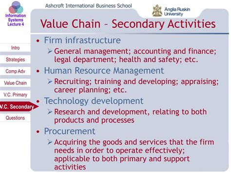 A value chain concentrates on the activities starting with raw materials till the conversion into final goods or services. PPT - Tools for Strategic Analysis PowerPoint Presentation ...