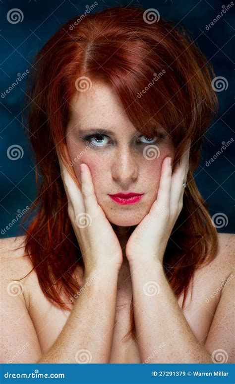 Young Casual Red Haired Female Portrait Stock Image Image Of Hair