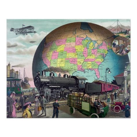 Collage Vintage Twentieth Century Transport Poster Zazzle