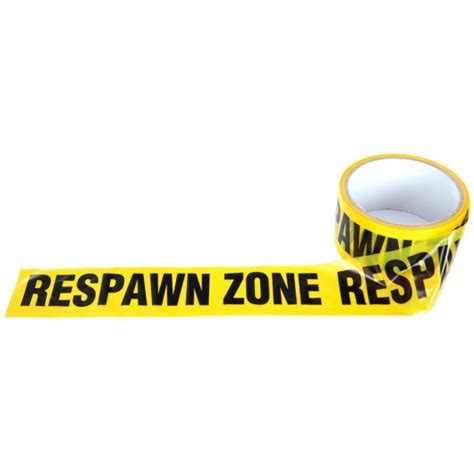 Zone jaune 137, related objects. RUBAN "RESPAWN ZONE" JAUNE