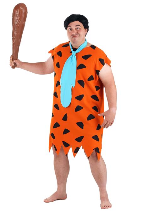 Plus Size Fred Flintstone Costume Caveman Halloween Costume