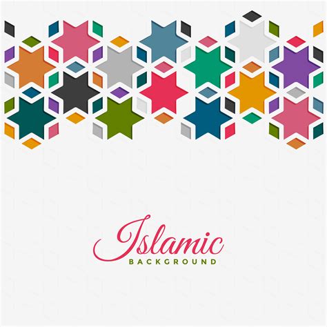 Islamic Pattern Background In Colorful Style Download Free Vector Art