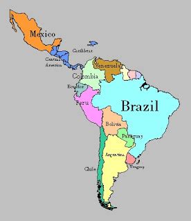 Fill in the map of latin america by correctly guessing each highlighted country. Latino Info: Latino Countries