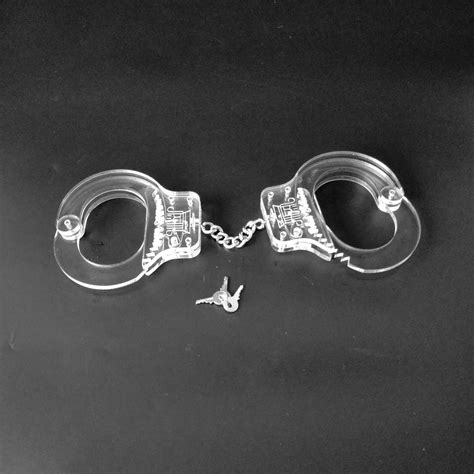Black Emperor Sm Fun Crystal Plexiglass Handcuffsadult Toyslight And