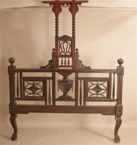 The half tester canopy bed is where instead of the above canopy covering the entire length and width of the bed frame, the length is halved stopping around where your waist would be. Early 20th Century Mahogany Canopy or Tester Bed from ...