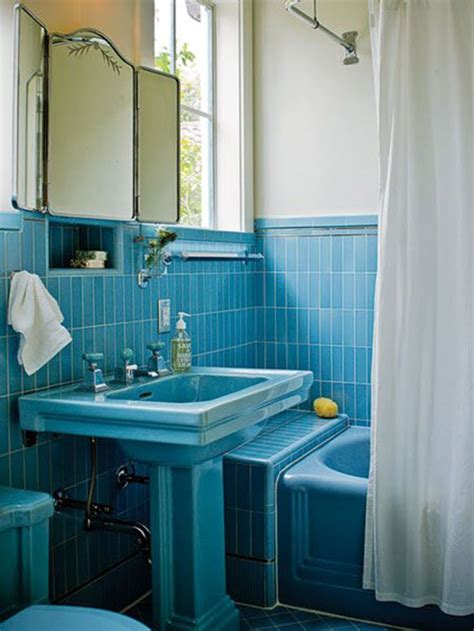 40 Retro Blue Bathroom Tile Ideas And Pictures 2022