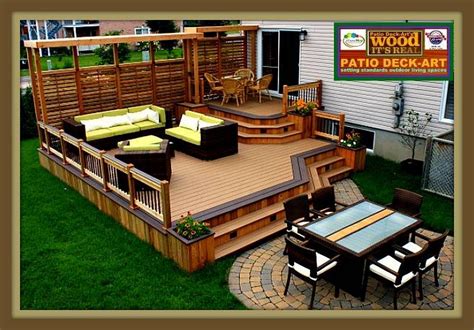Réalisations Patio Deck Art Deck Designs Backyard Patio Deck