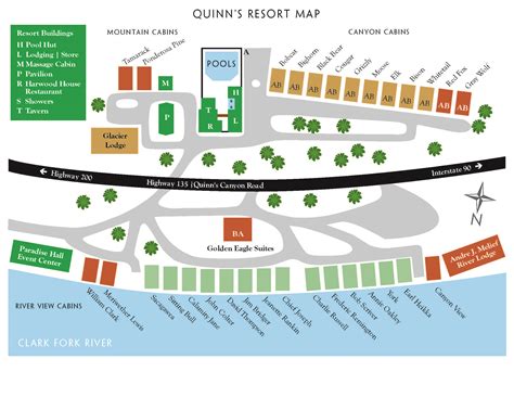 Resort Map Quinn S Hot Springs Resort