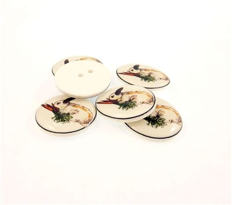 6 Rabbit Or Bunny Novelty Sewing Buttons 34 Or By Buttonsbyrobin