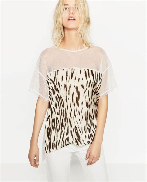 Image Of Printed T Shirt From Zara Clothes Clothes For Women Women