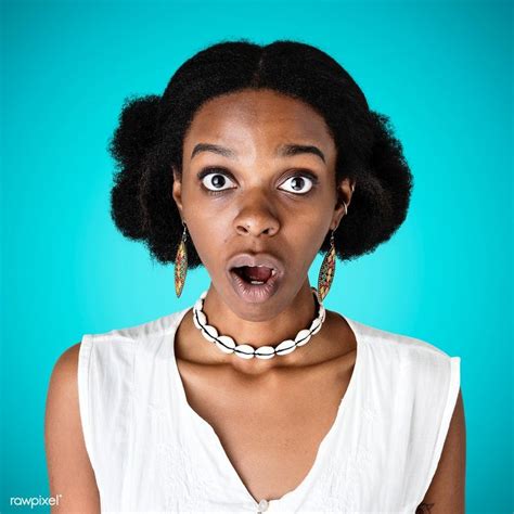Black Woman With A Shocking Facial Expression Premium Image By Rawpixel Com Teddy Rawpixel