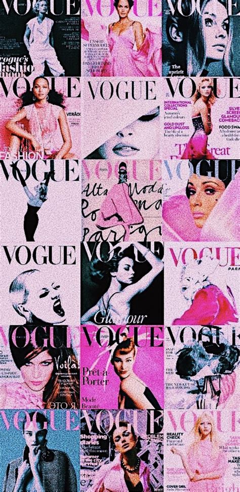 Fashion Magazine Covers Collage