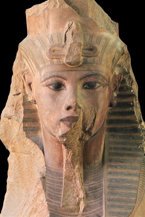 Face Of The Colossal Statue Of Tutankhamun Thebes Funerary Temple Of