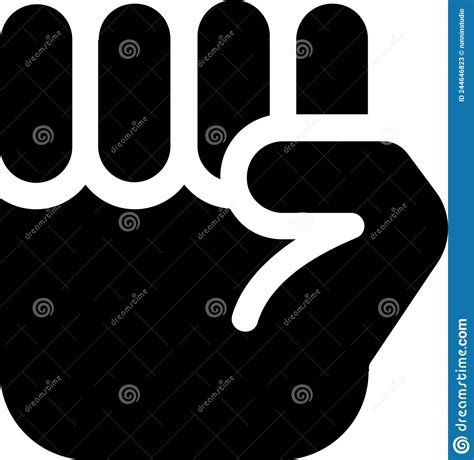 Right Fist Icon Stock Vector Illustration Of Communication 244646823