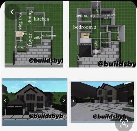 Bloxburg 2 Story House Layout House Outline House Layouts House Layout Plans