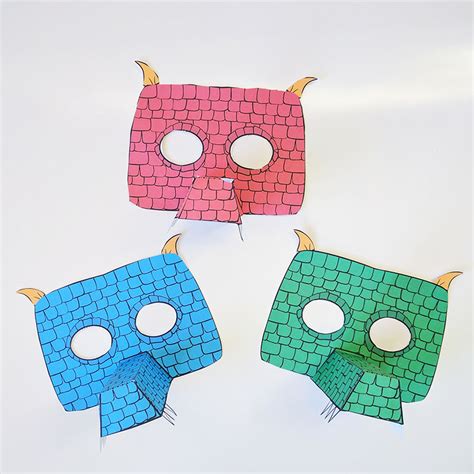 Printable Dragon Mask for Kids - Create in the Chaos