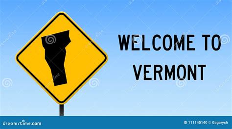 Vermont Map On Road Sign Stock Vector Illustration Of Country 111145140