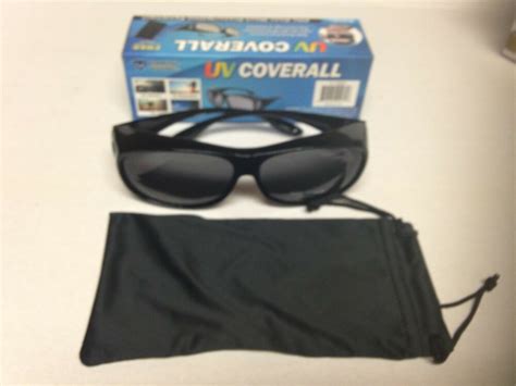 new black fit over coverall sunglasses uv protection mens and womens w pouch diamondvision