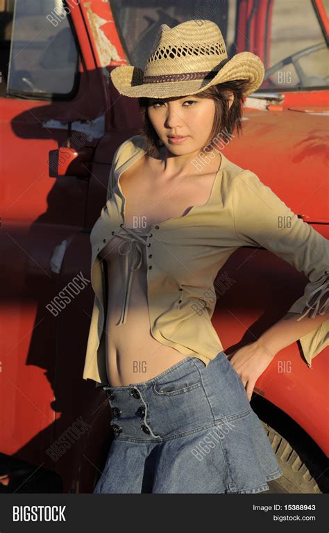 Asian Cowgirl Image Photo Free Trial Bigstock