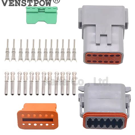 1 Sets Kit Deutsch Dt 12 Pin Waterproof Electrical Wire Connector Plug