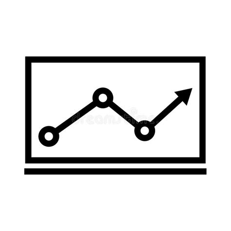 Line Chart Vector Arrow Go Up Bar Graph Line Style Icon Business