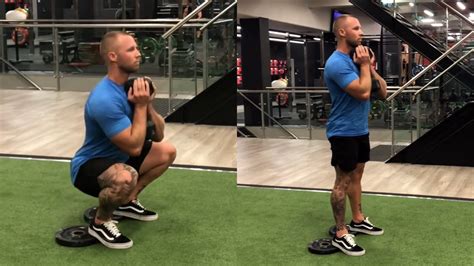 Narrow Dumbbell Squats