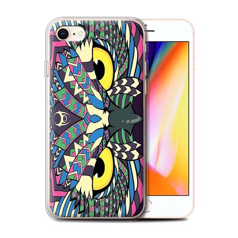 Stuff4 Gel Tpu Casecover For Apple Iphone 8owl Colouraztec Animal