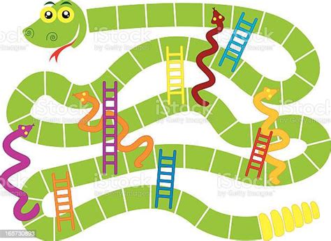 Snakes And Ladders Board Game Stock Illustration Download Image Now