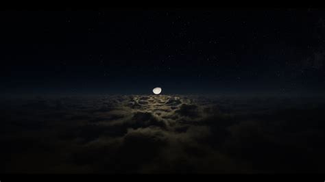 3840x2160 Moon Clouds Sea Sky 4k Wallpaper Hd Nature