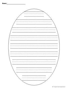 Sold and shipped by plum & post. Large Easter Egg Writing Paper Templates by Teach Nomad | TpT