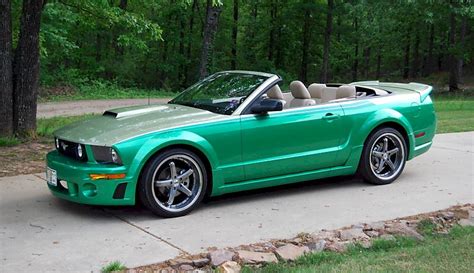 green 2005 ford mustang convertible