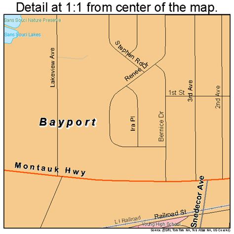 Bayport New York Street Map 3604913