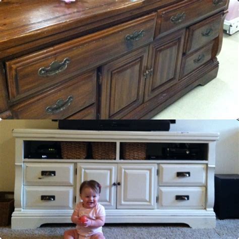 So easy to make and great for extra storage. DIY dresser into tv stand | front door/ living room | Pinterest