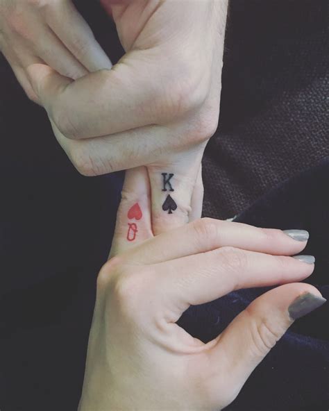 queen of heart and king of spades tattoo coupletattoos queenofhearts kingofspades queen of